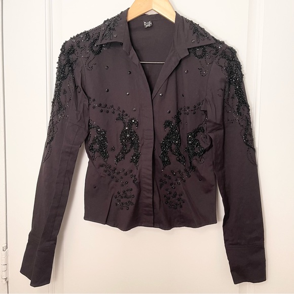 Handmade Beaded Embroidered Shirt - Picture 2 of 3